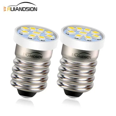 Ruiandsion E10 손전등 전구 토치 전구 작업 조명 판매 3V 4.5V 6V 12V 24V